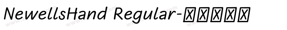 NewellsHand Regular字体转换
